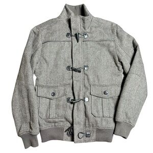 Y2K G by GUESS MEN'S HERRINGBONE TOGGLE COAT SIZE SMALL